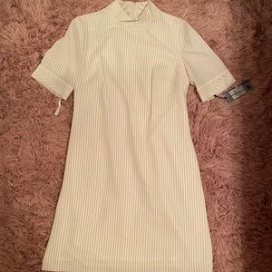 Black and White Stripped Mini Dress